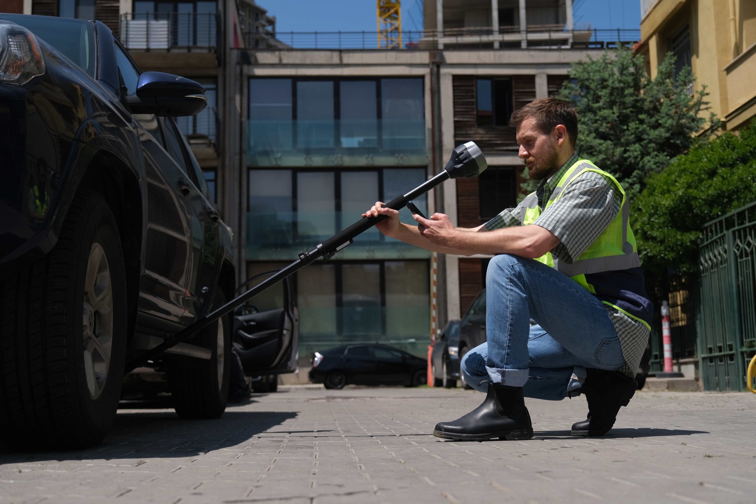Reach RS3 tilted when surveying under the car