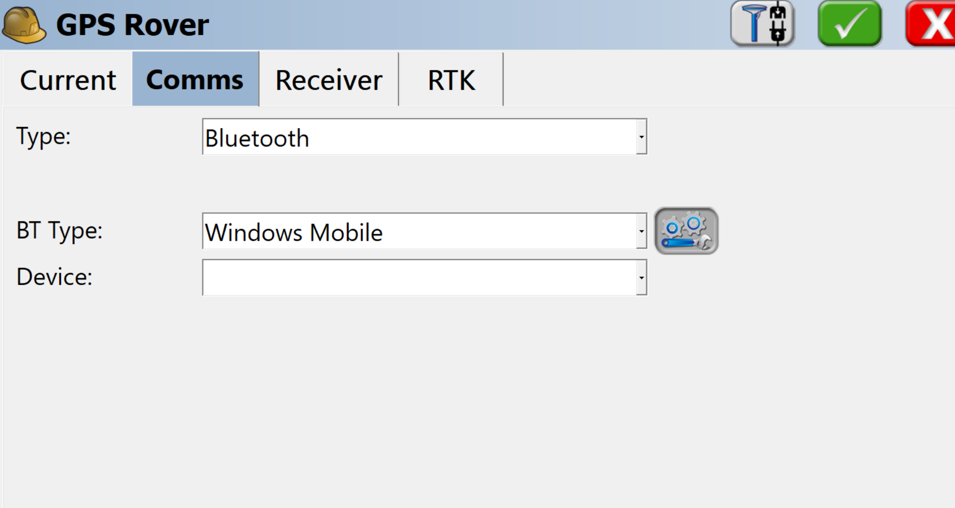 Pair SurvCE with Reach RS via Bluetooth