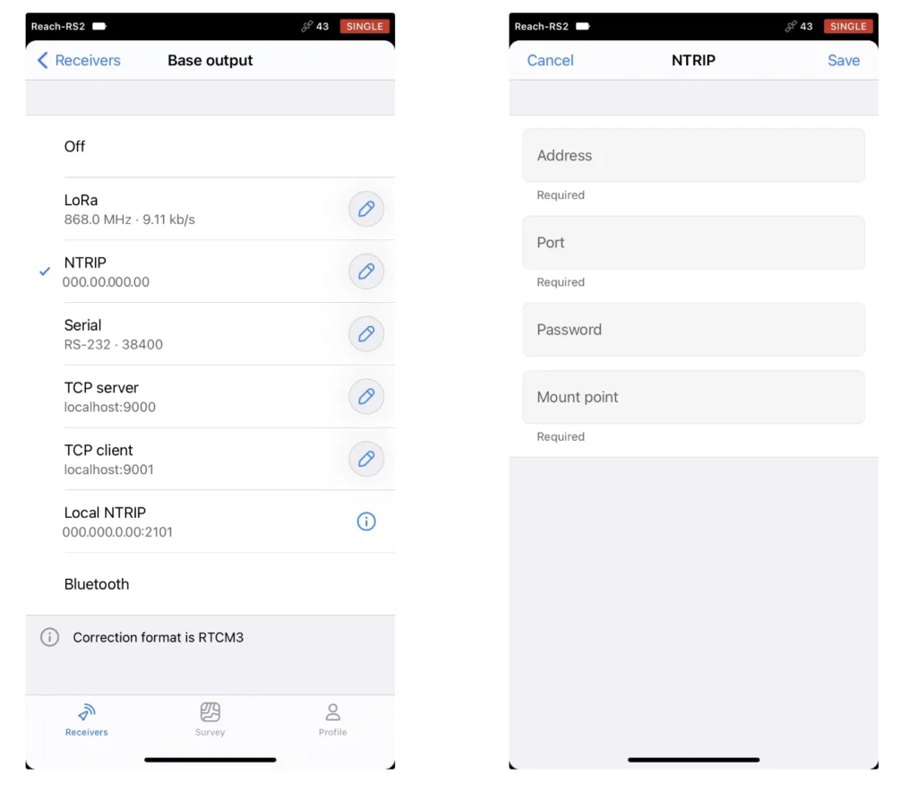 Setting up Reach RS2+ as a base in drone mapping
