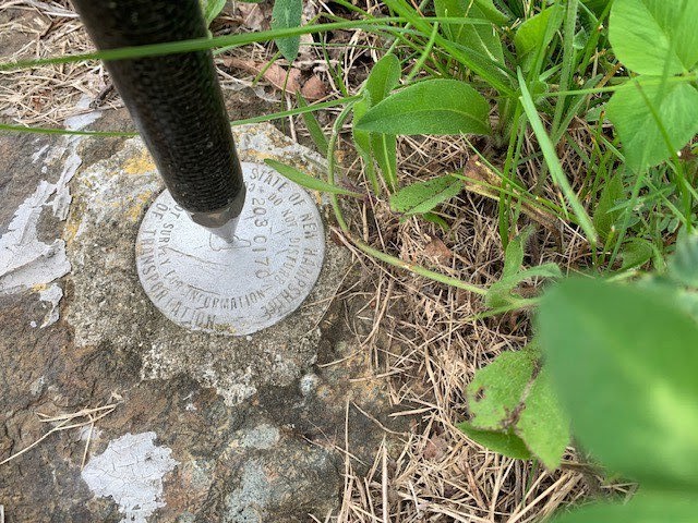 Survey mark in New Hampshire, USA