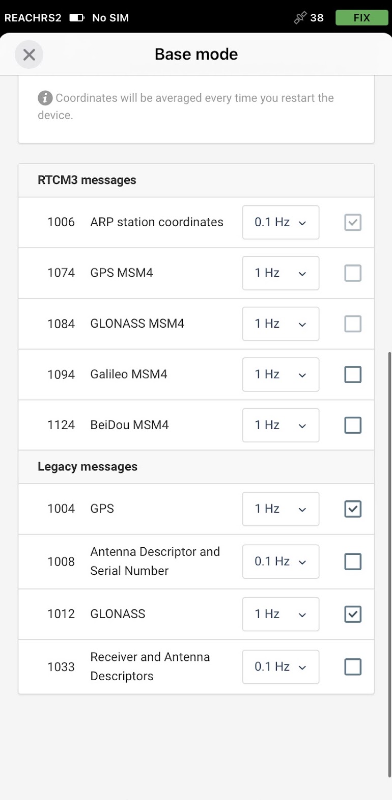 Legacy RTCM3