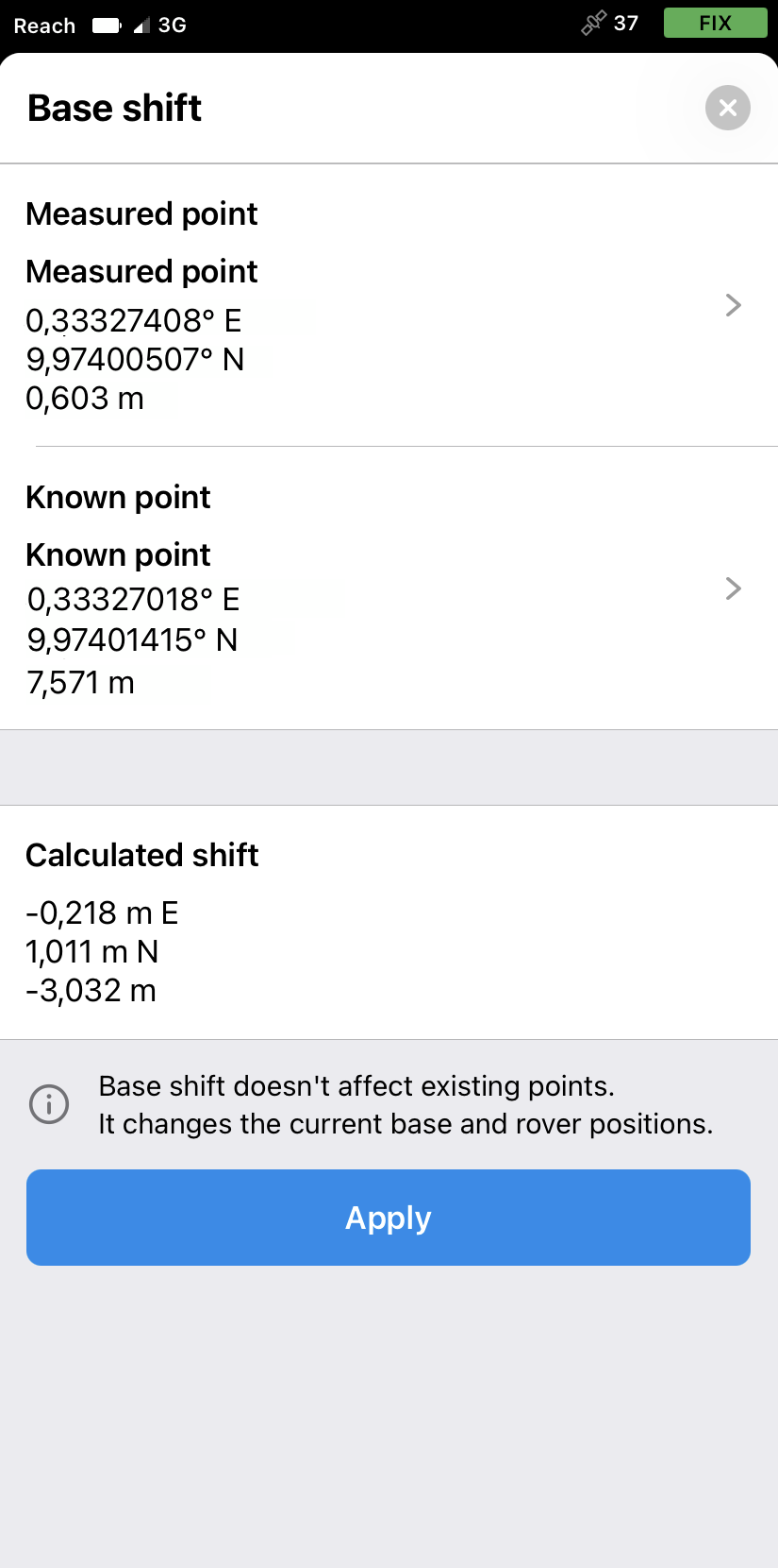 Base shift in ReachView 3