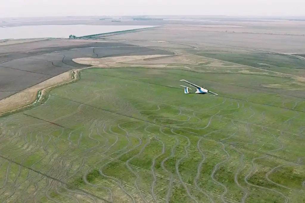 A drone equipped with Reach on the mapping mission