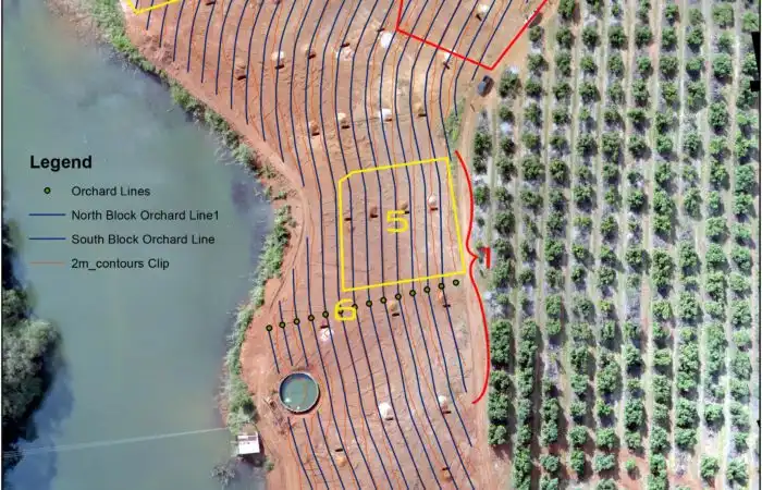 precision agriculture technology: an aerial view of a farm