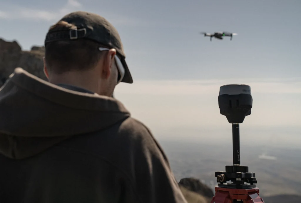 GNSS base for a RTK drone