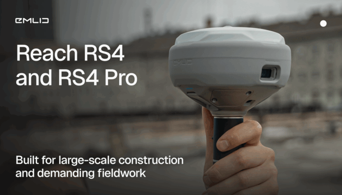 Reach RS4 and RS4 Pro GNSS receivers: built for large-scale construction and demanding fieldwork