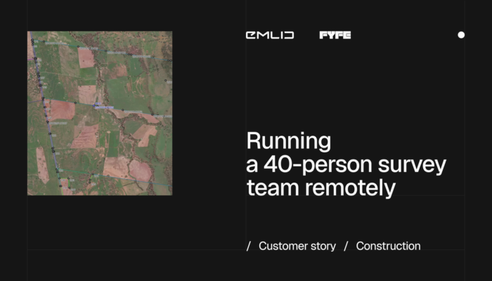 How Fyfe supervises its 40-surveyor team from the office with Emlid Flow 360